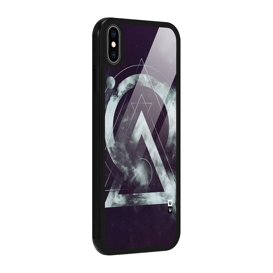 Basic Galaxy Shape Glass Back Case for iPhone XS Max