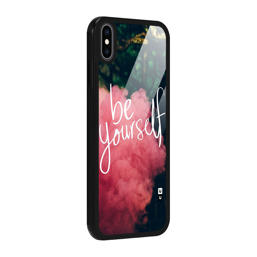 Be Yourself Greens Glass Back Case for iPhone XS Max