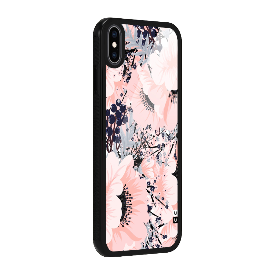 Beautiful Flowers Glass Back Case for iPhone XS Max