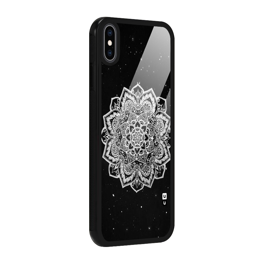 Beautiful Mandala Design Glass Back Case for iPhone XS Max