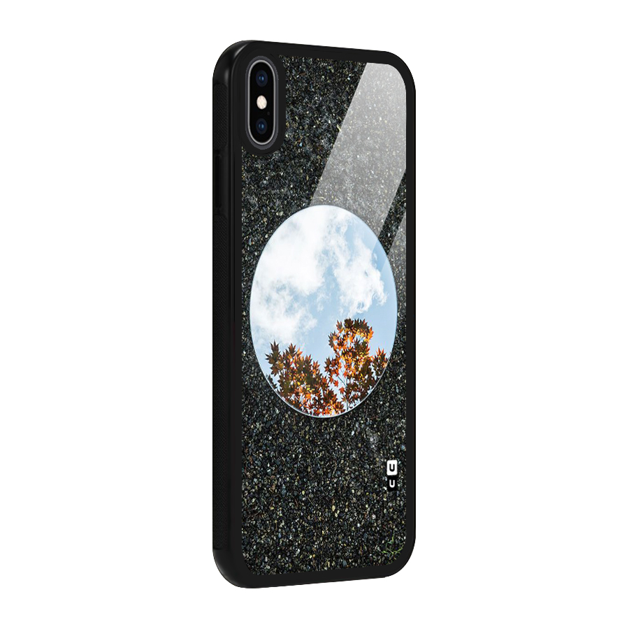 Beautiful Sky Leaves Glass Back Case for iPhone XS Max