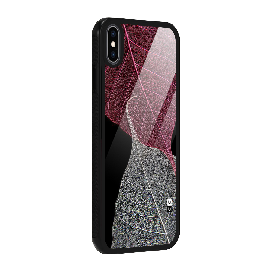 Beauty Leaf Glass Back Case for iPhone XS Max