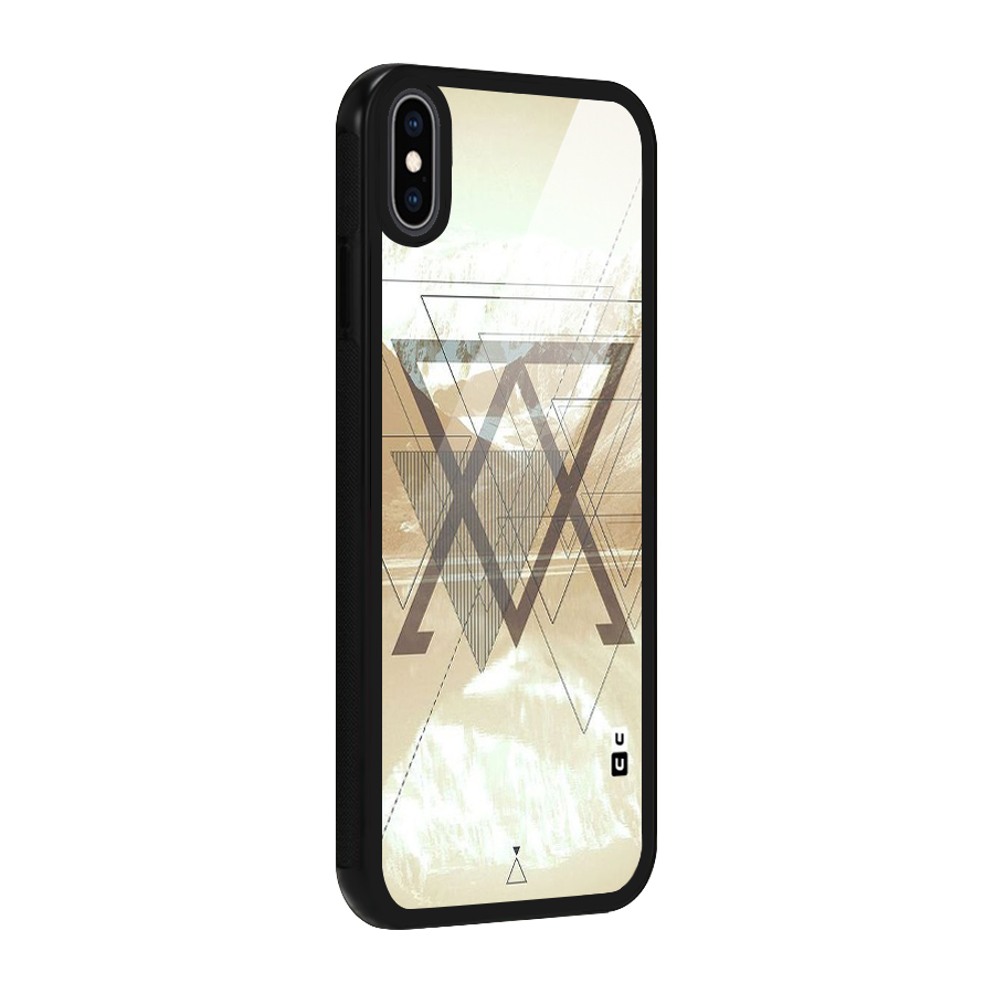 Beige View Glass Back Case for iPhone XS Max