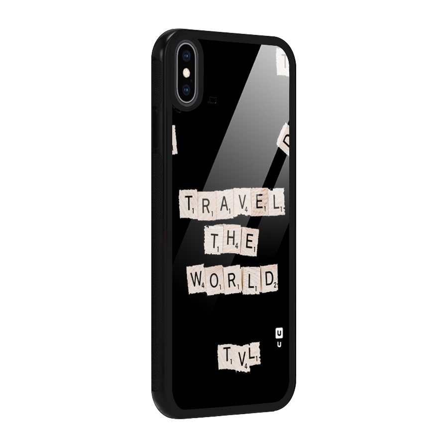 Blocks Travel Glass Back Case for iPhone XS Max