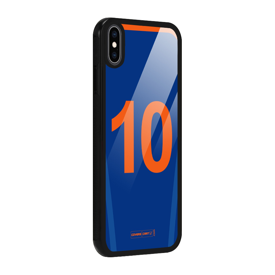 Blue Jersey Glass Back Case for iPhone XS Max