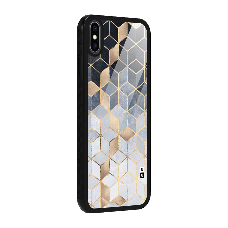 Blues And Golds Glass Back Case for iPhone XS Max