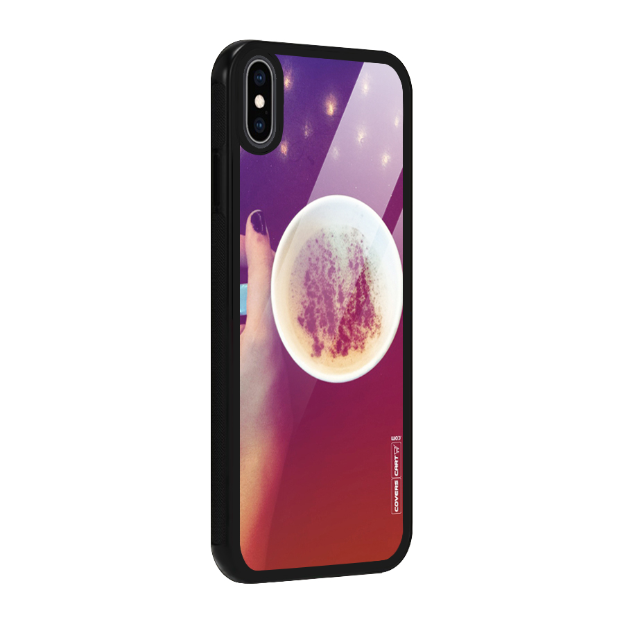 Bokeh Coffee Mug Glass Back Case for iPhone XS Max