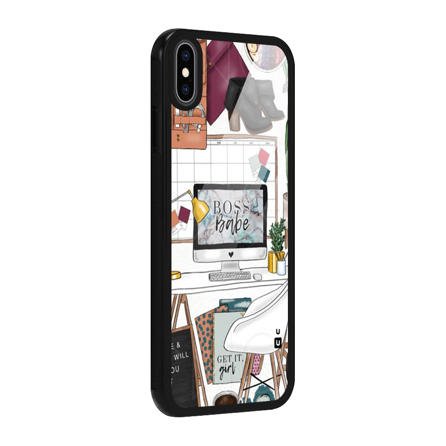 Boss Babe Glass Back Case for iPhone XS Max