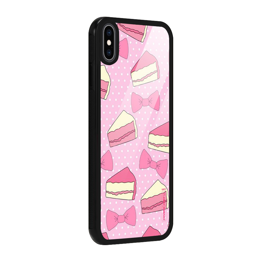 Bow Cake Glass Back Case for iPhone XS Max