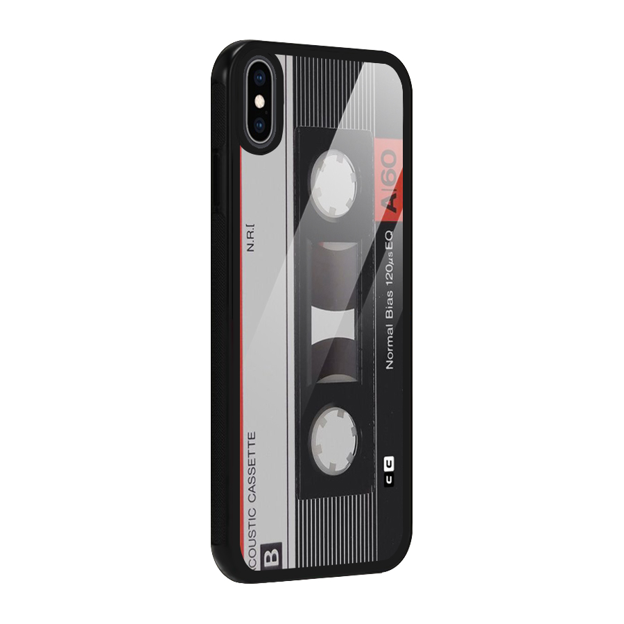 Casette Design Glass Back Case for iPhone XS Max
