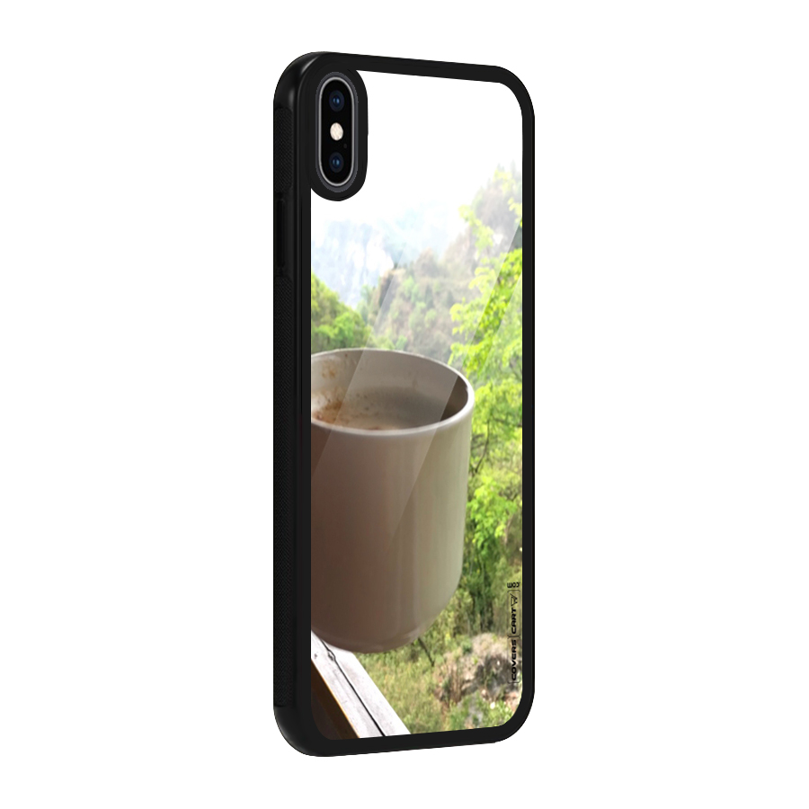 Chai With Mountain View Glass Back Case for iPhone XS Max