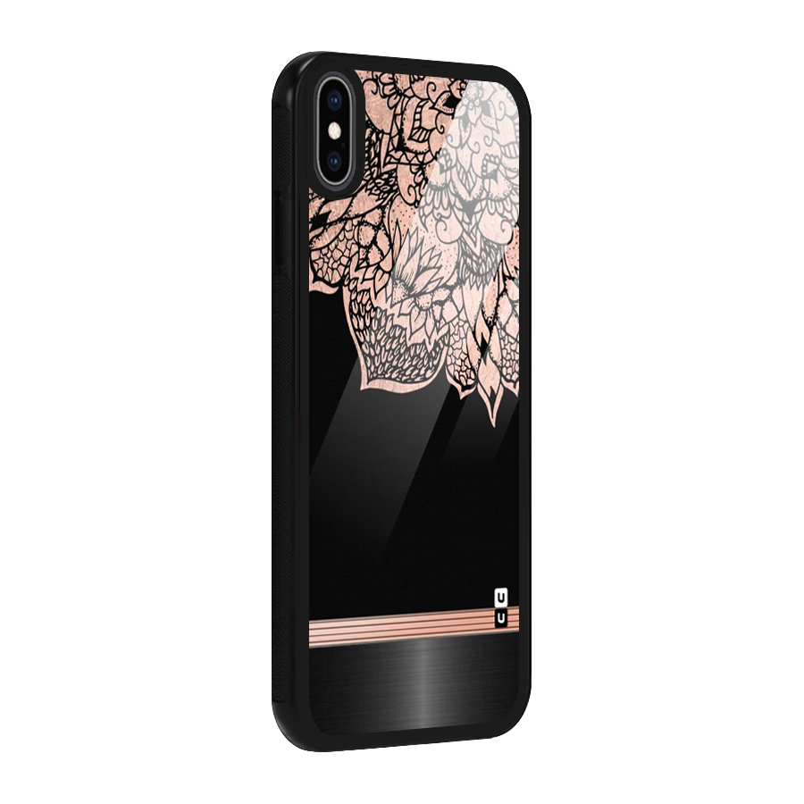 Classic Black Sleak Design Glass Back Case for iPhone XS Max