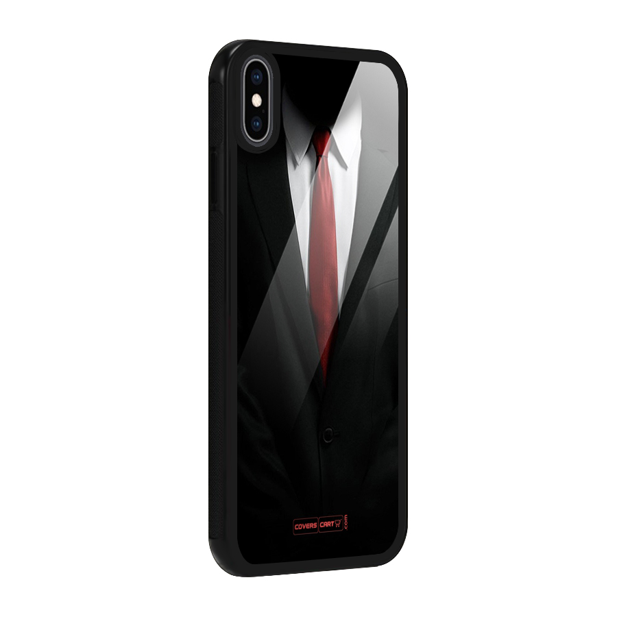 Classic Suit Glass Back Case for iPhone XS Max
