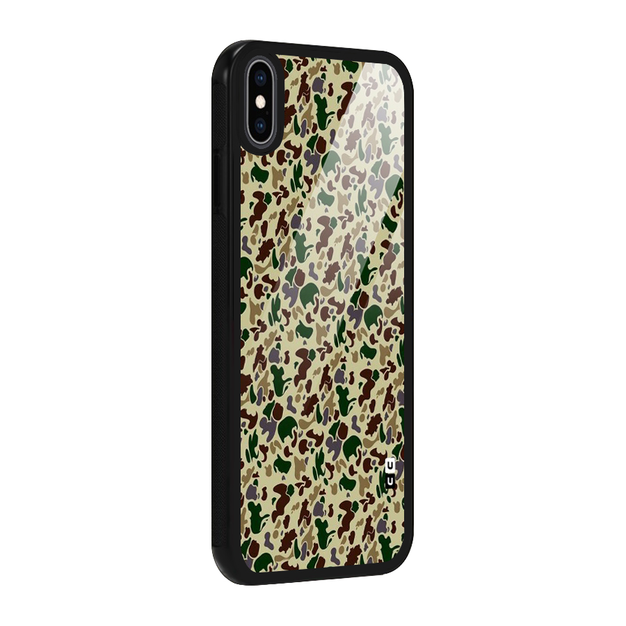 Colored Shapes Glass Back Case for iPhone XS Max
