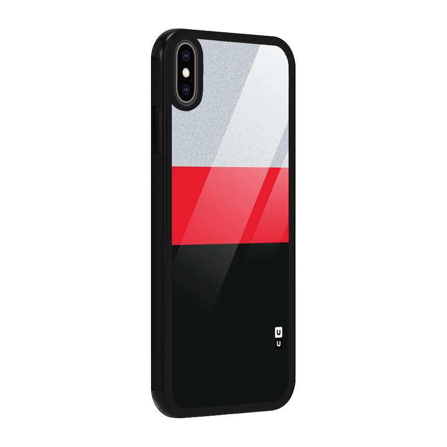 Cool Melange Stripe Glass Back Case for iPhone XS Max