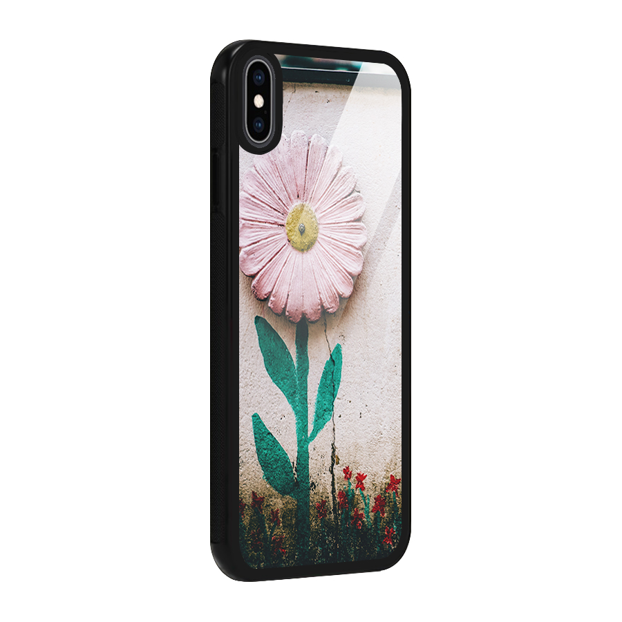 Creativity Flower Glass Back Case for iPhone XS Max
