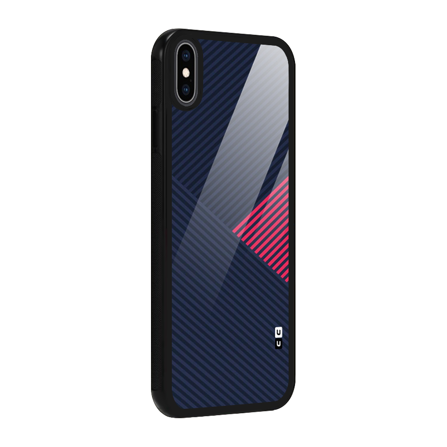 Criscros Stripes Glass Back Case for iPhone XS Max