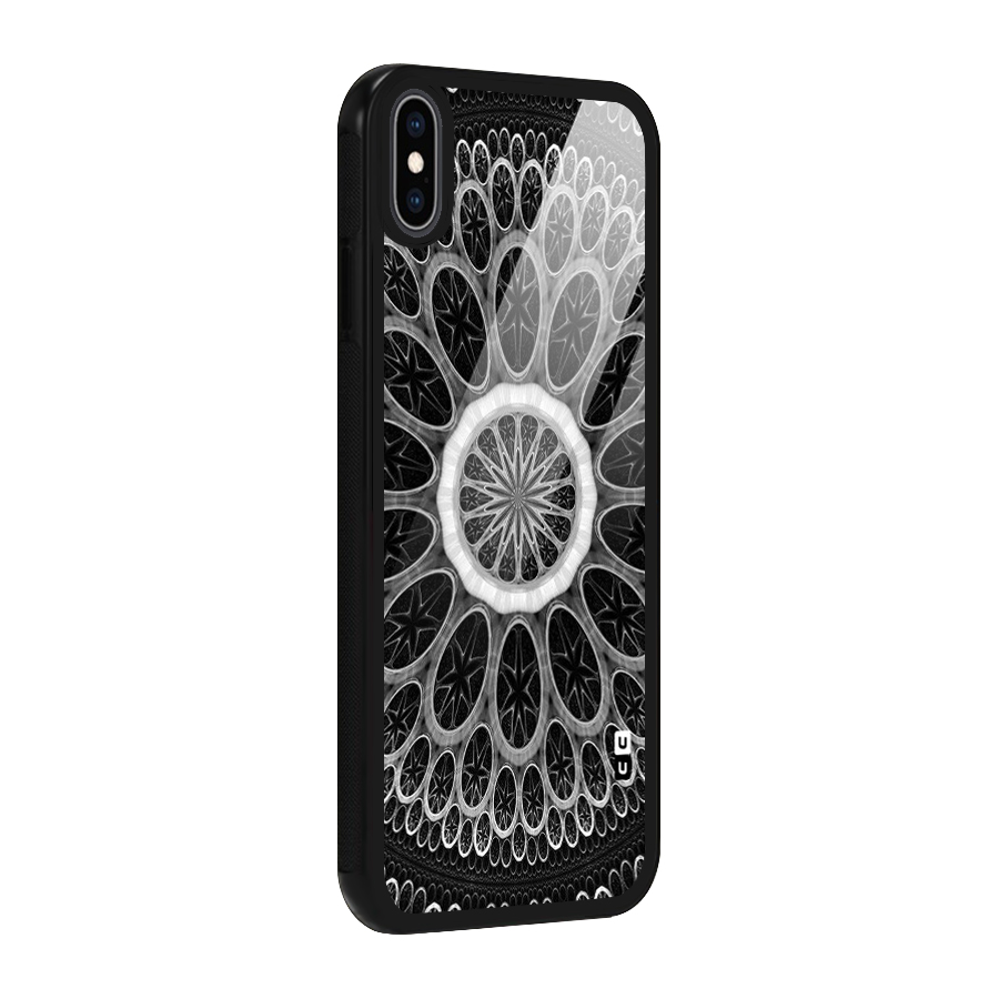 Dark Pattern Art Glass Back Case for iPhone XS Max