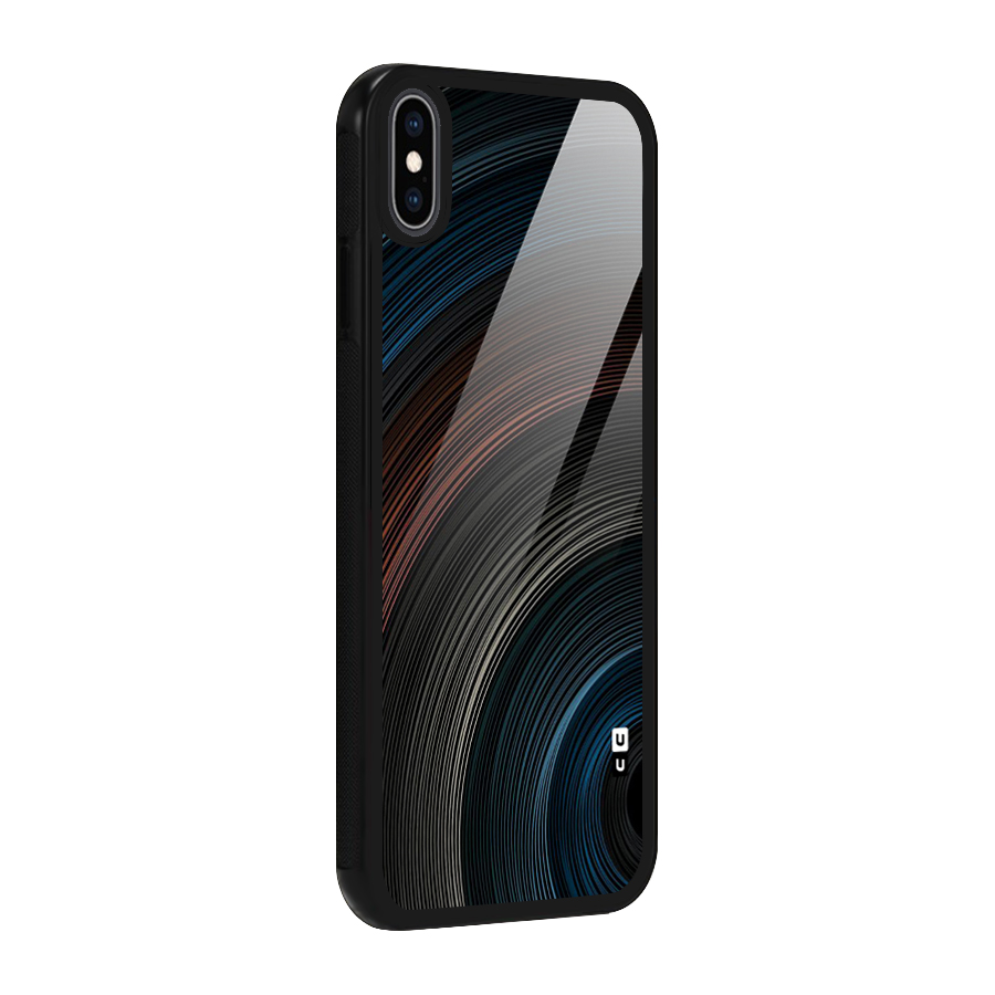 Dark Shade Swirls Glass Back Case for iPhone XS Max