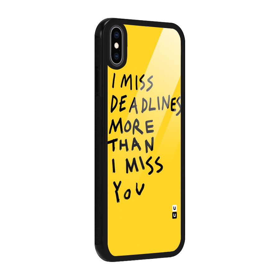 Deadlines Glass Back Case for iPhone XS Max