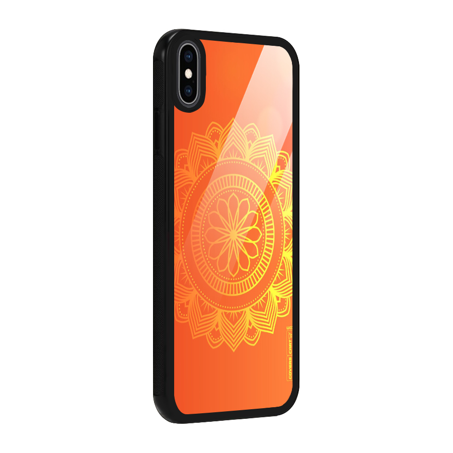 Diwali Rangoli Glass Back Case for iPhone XS Max