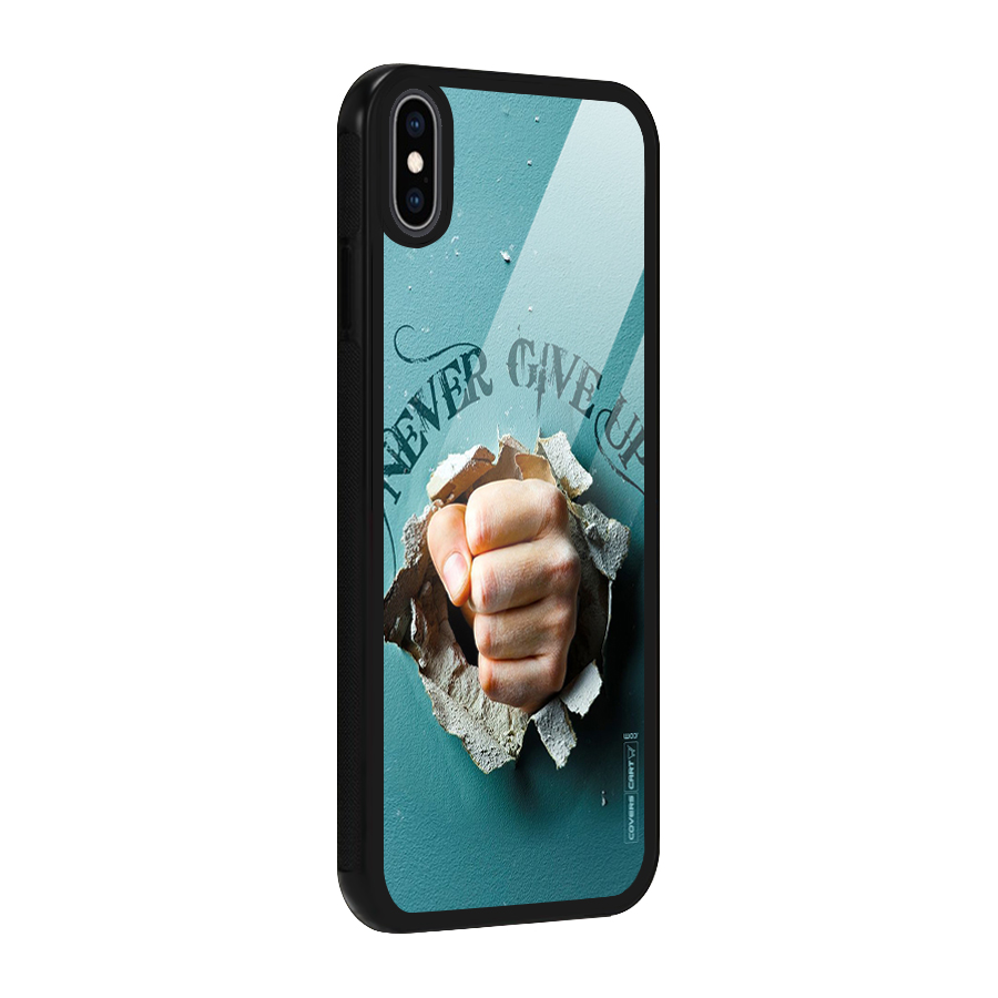 Do Not Give Up Glass Back Case for iPhone XS Max