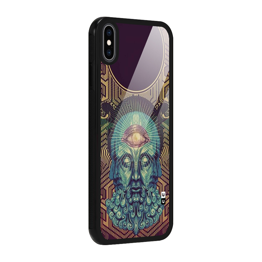 Eye Design Glass Back Case for iPhone XS Max