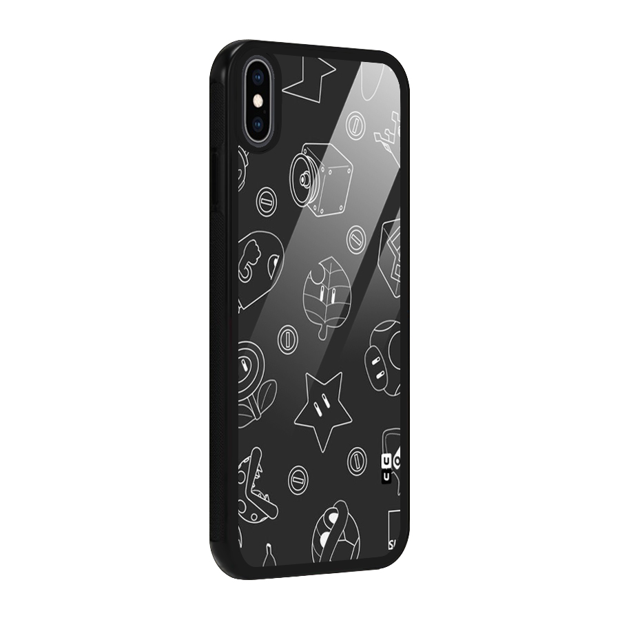 Face Mishchief Glass Back Case for iPhone XS Max