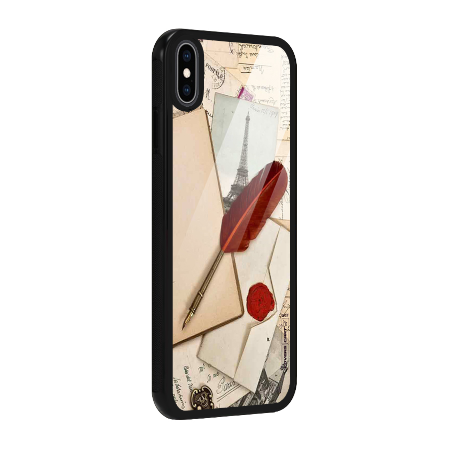 Feather Beauty Glass Back Case for iPhone XS Max