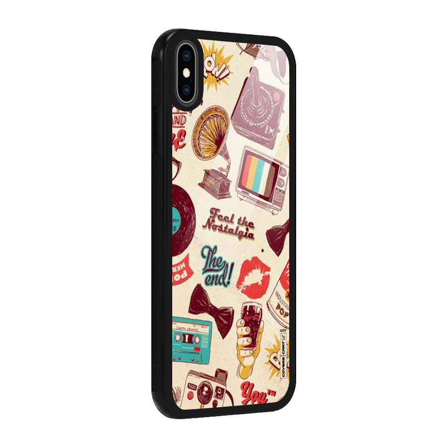 Feel The Nostalgia Glass Back Case for iPhone XS Max
