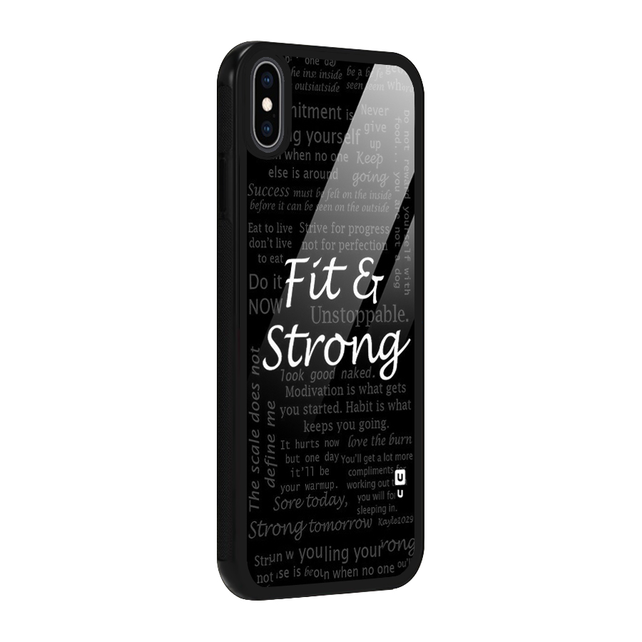 Fit And Strong Glass Back Case for iPhone XS Max