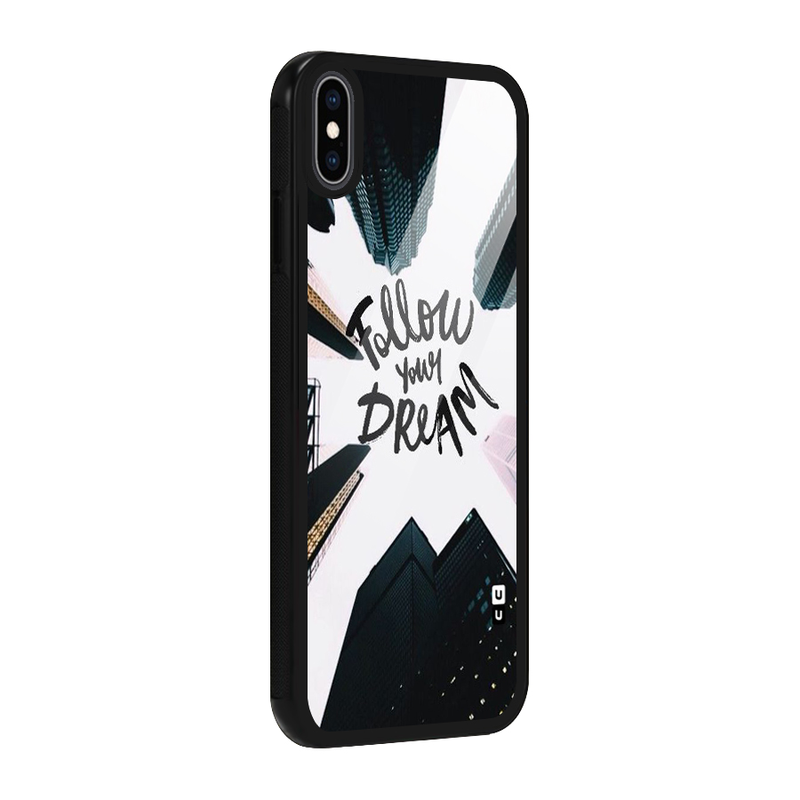Follow Dream Glass Back Case for iPhone XS Max