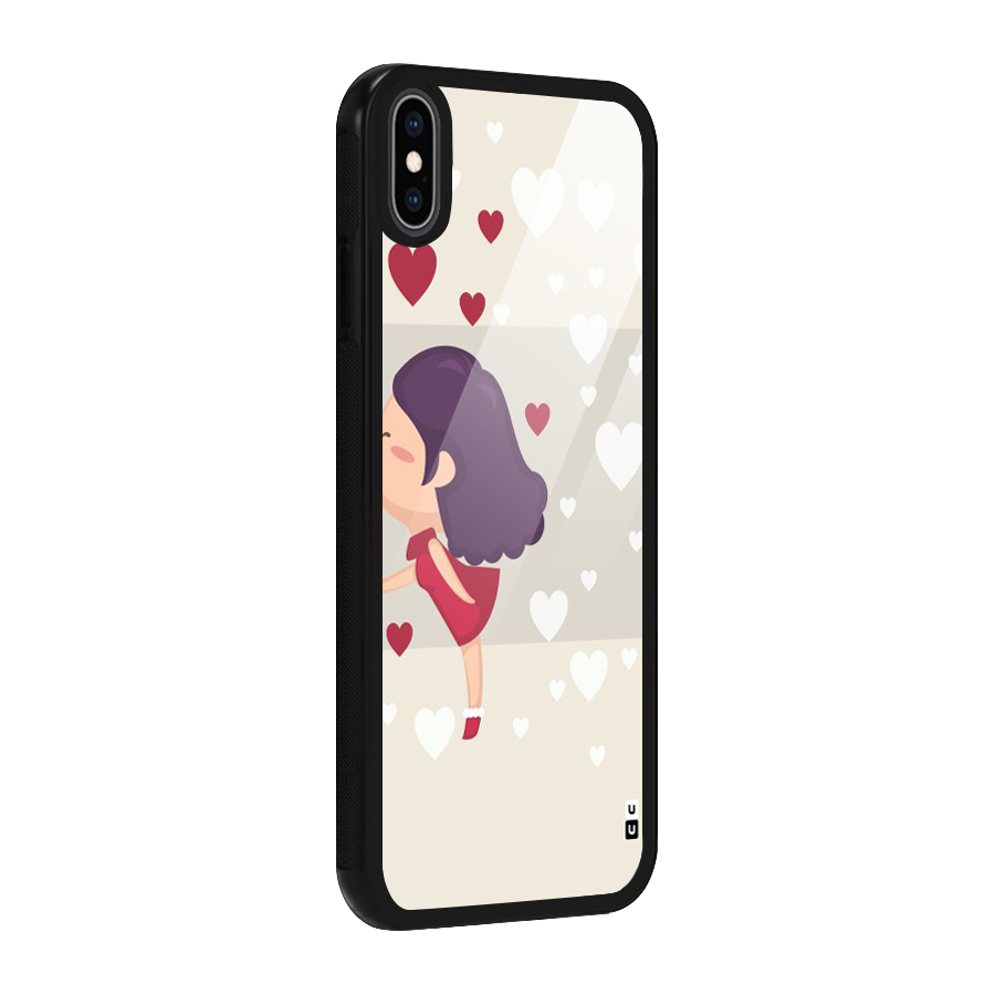 Girl in Love Glass Back Case for iPhone XS Max