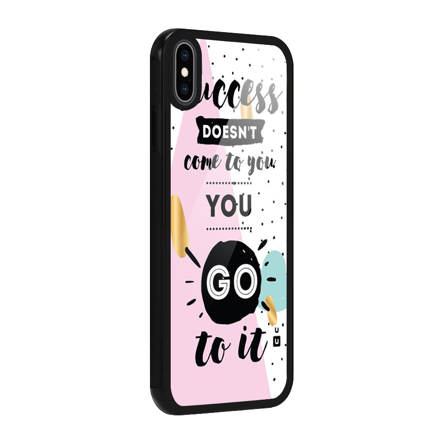 Go To Success Glass Back Case for iPhone XS Max
