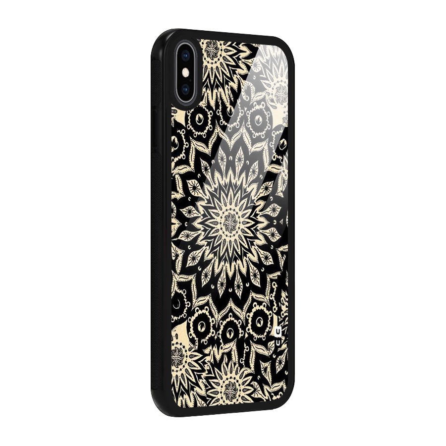Golden Mandala Glass Back Case for iPhone XS Max