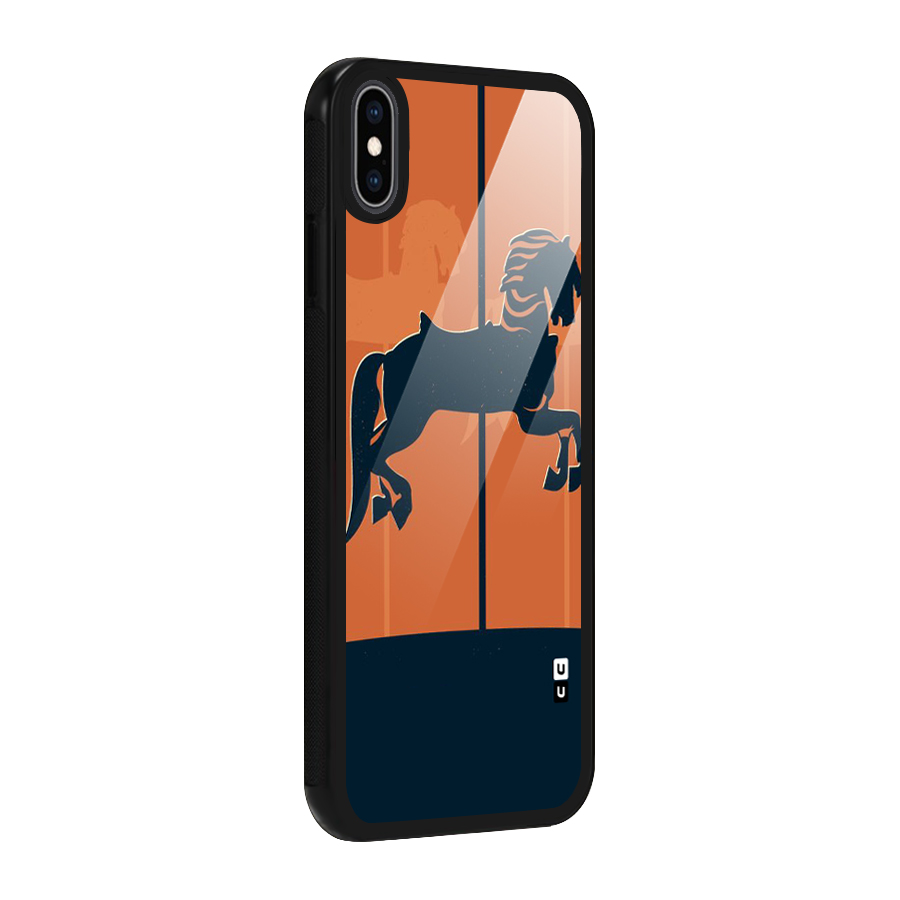 Horse Glass Back Case for iPhone XS Max