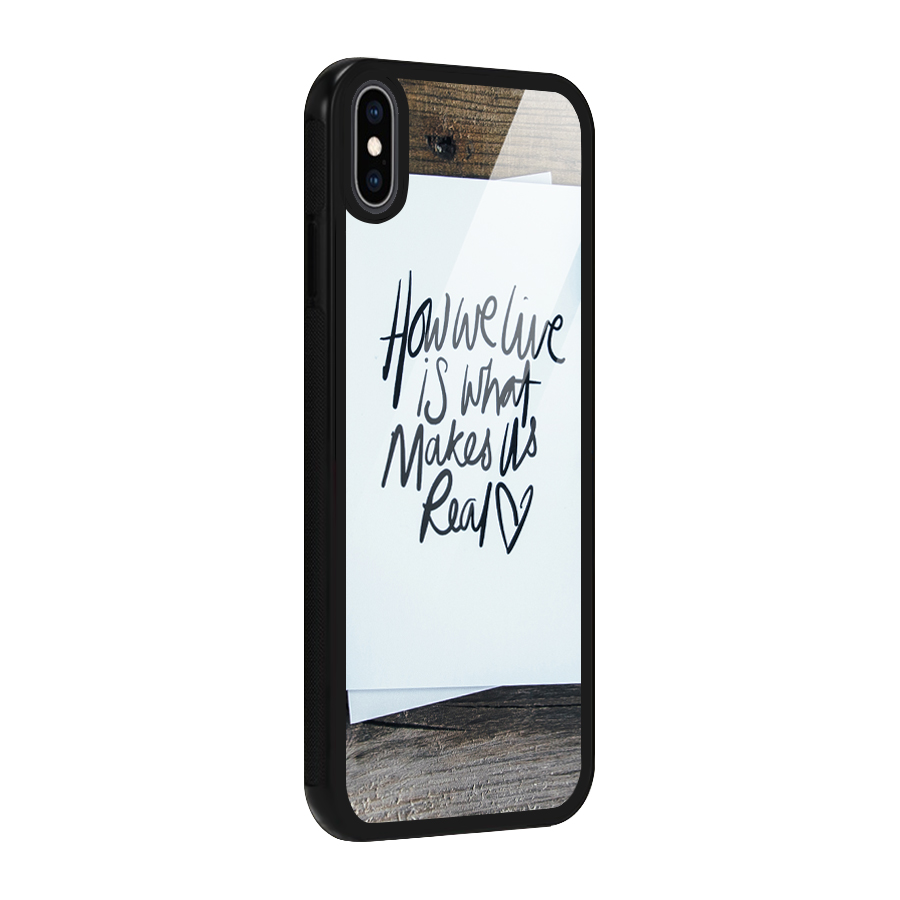 How We Live Glass Back Case for iPhone XS Max