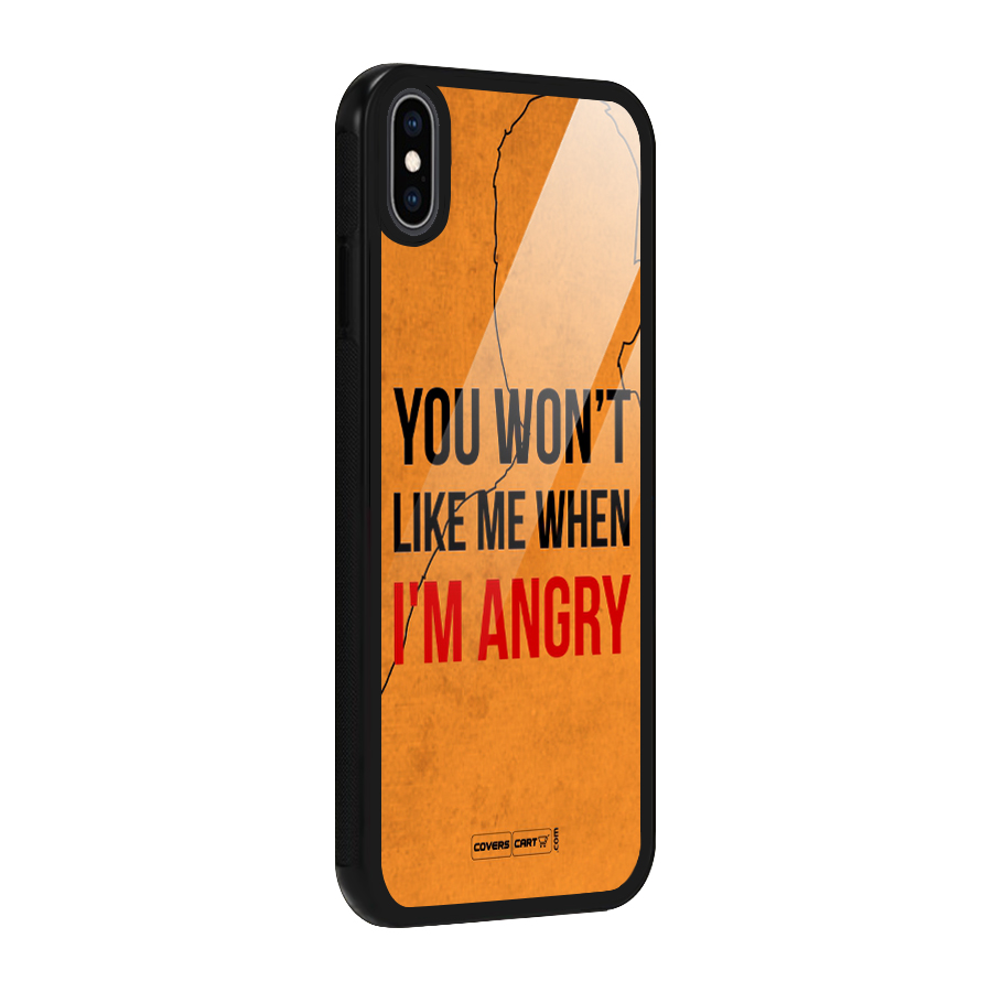 I m Angry Glass Back Case for iPhone XS Max