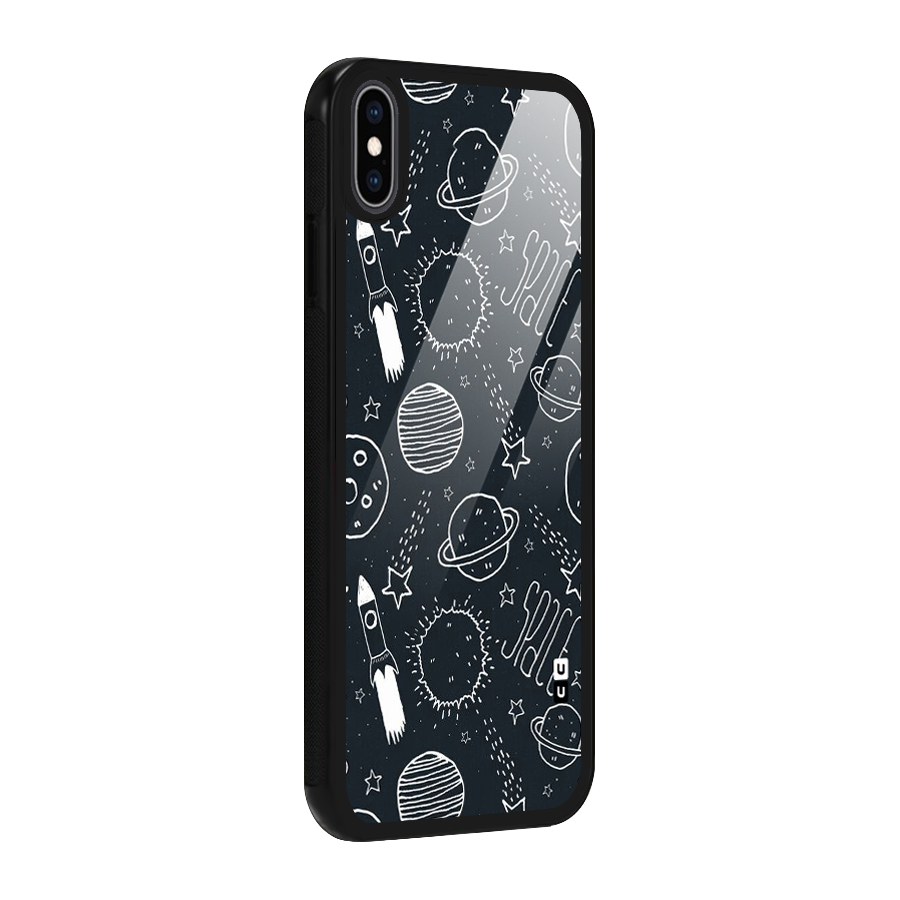 Just Space Things Glass Back Case for iPhone XS Max