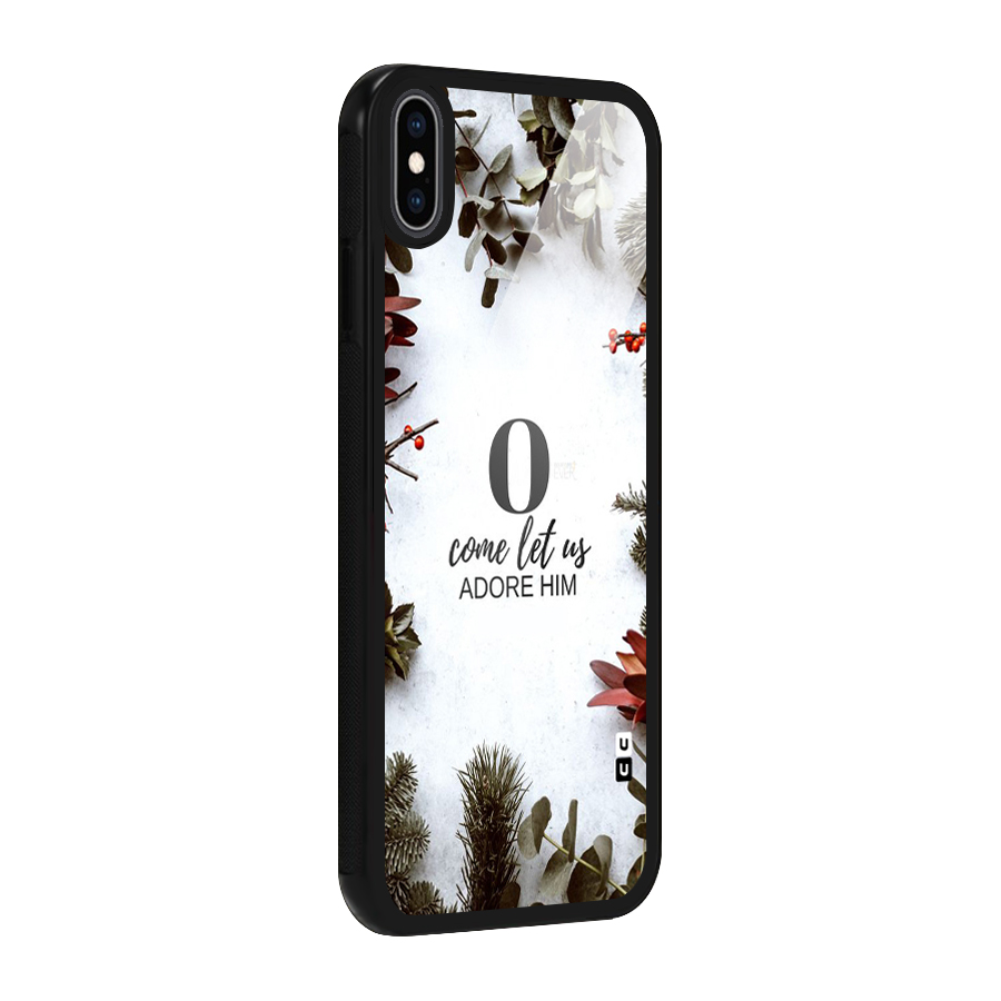 Lets Adore Him Glass Back Case for iPhone XS Max