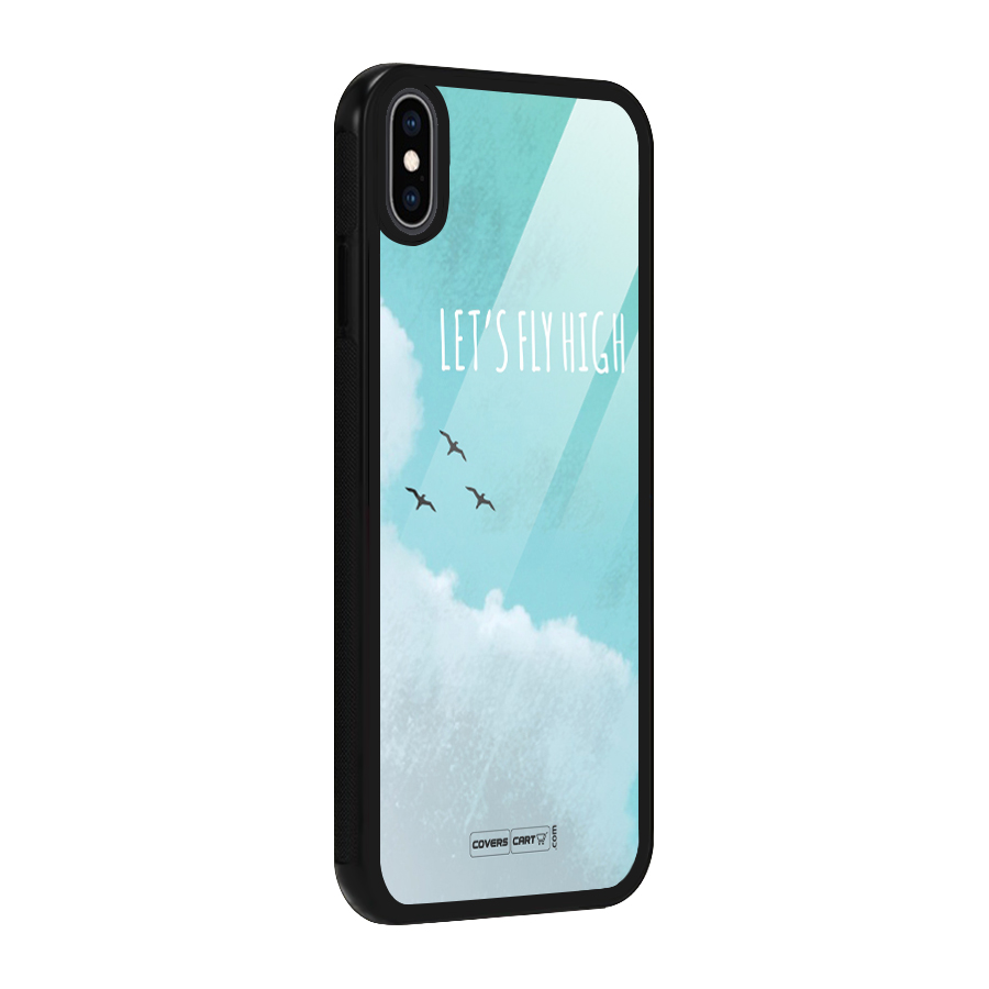 Lets Fly High Glass Back Case for iPhone XS Max