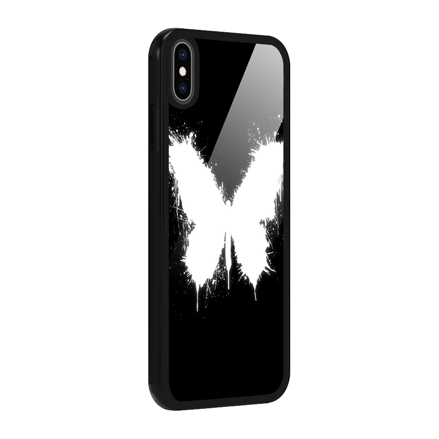 Magic Butterfly Glass Back Case for iPhone XS Max
