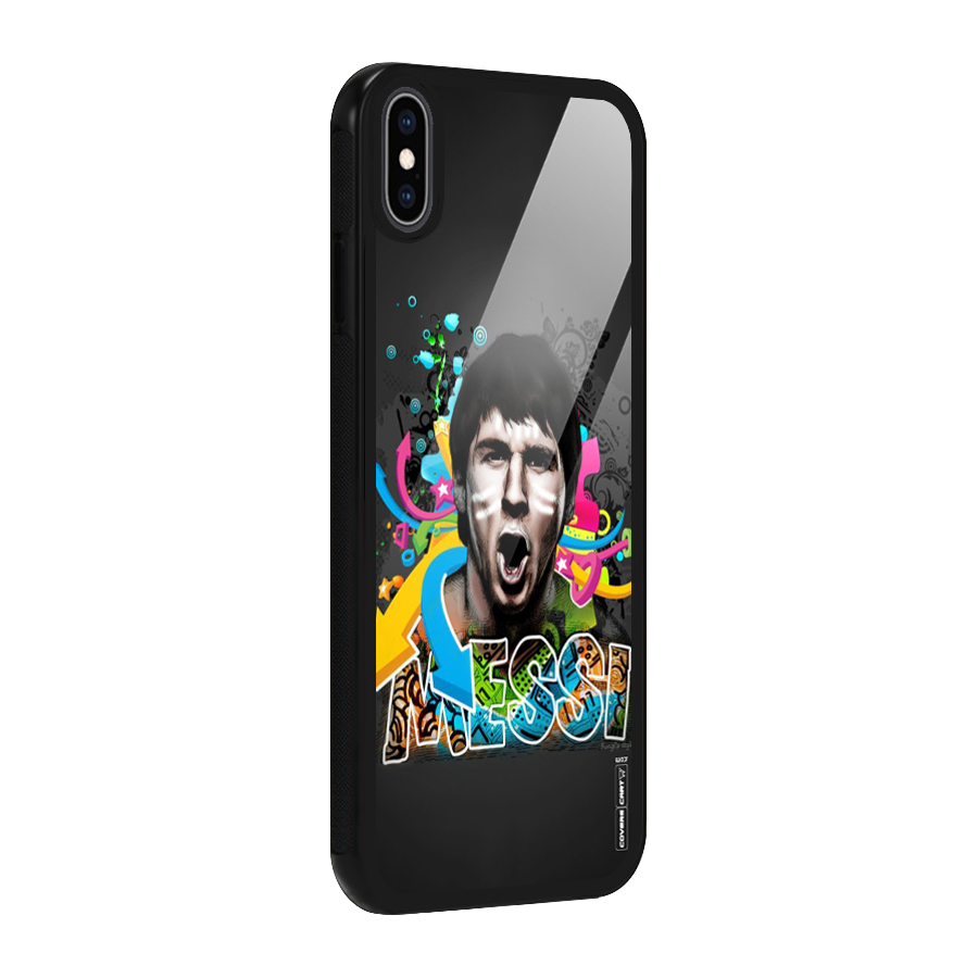 Messi For Argentina Glass Back Case for iPhone XS Max