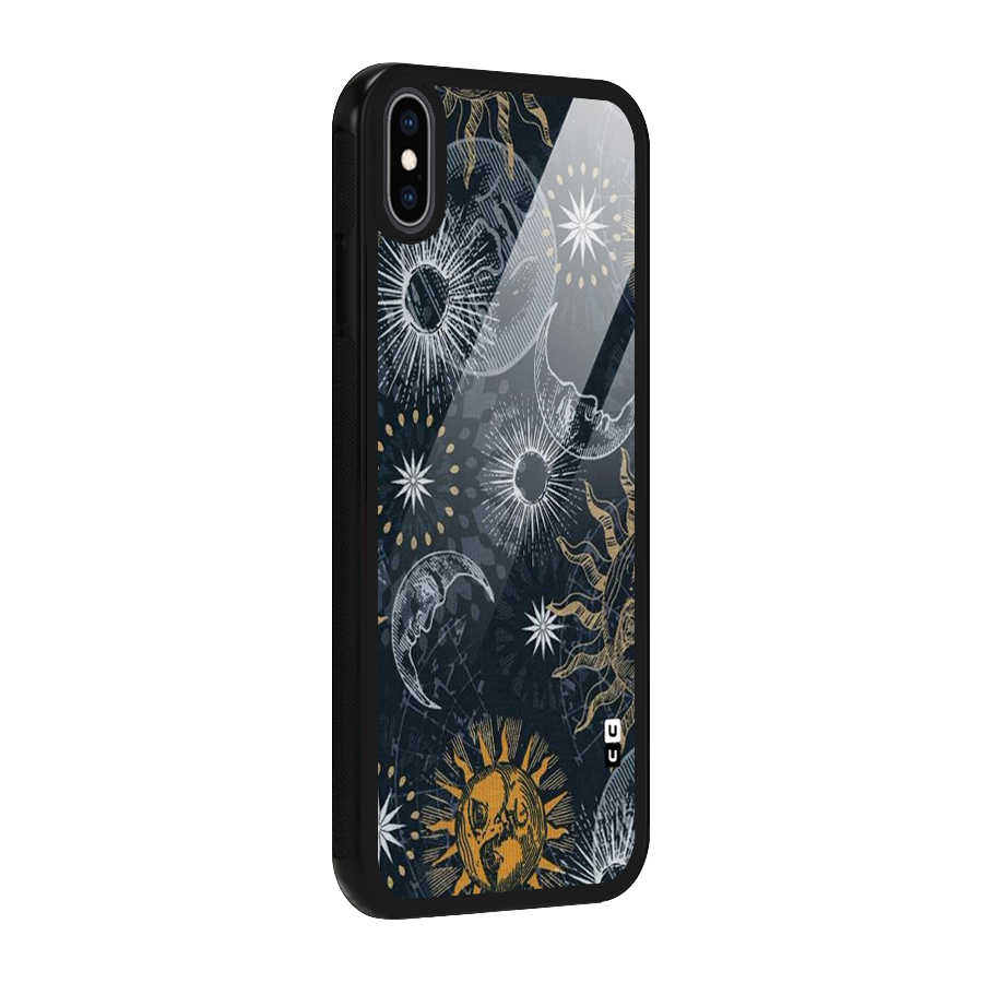 Moon And Sun Glass Back Case for iPhone XS Max