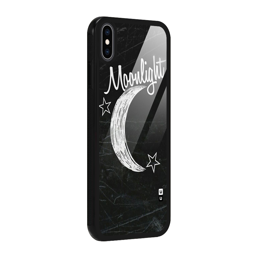 Moon Light Glass Back Case for iPhone XS Max