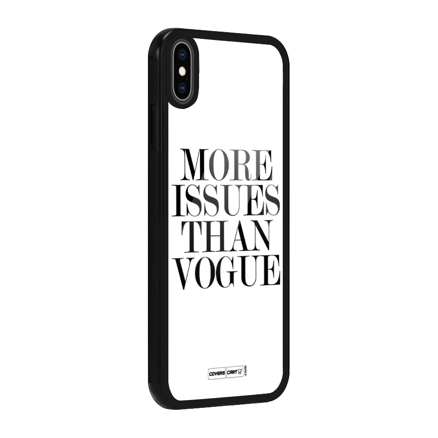 More Issues than Vogue (White) Glass Back Case for iPhone XS Max