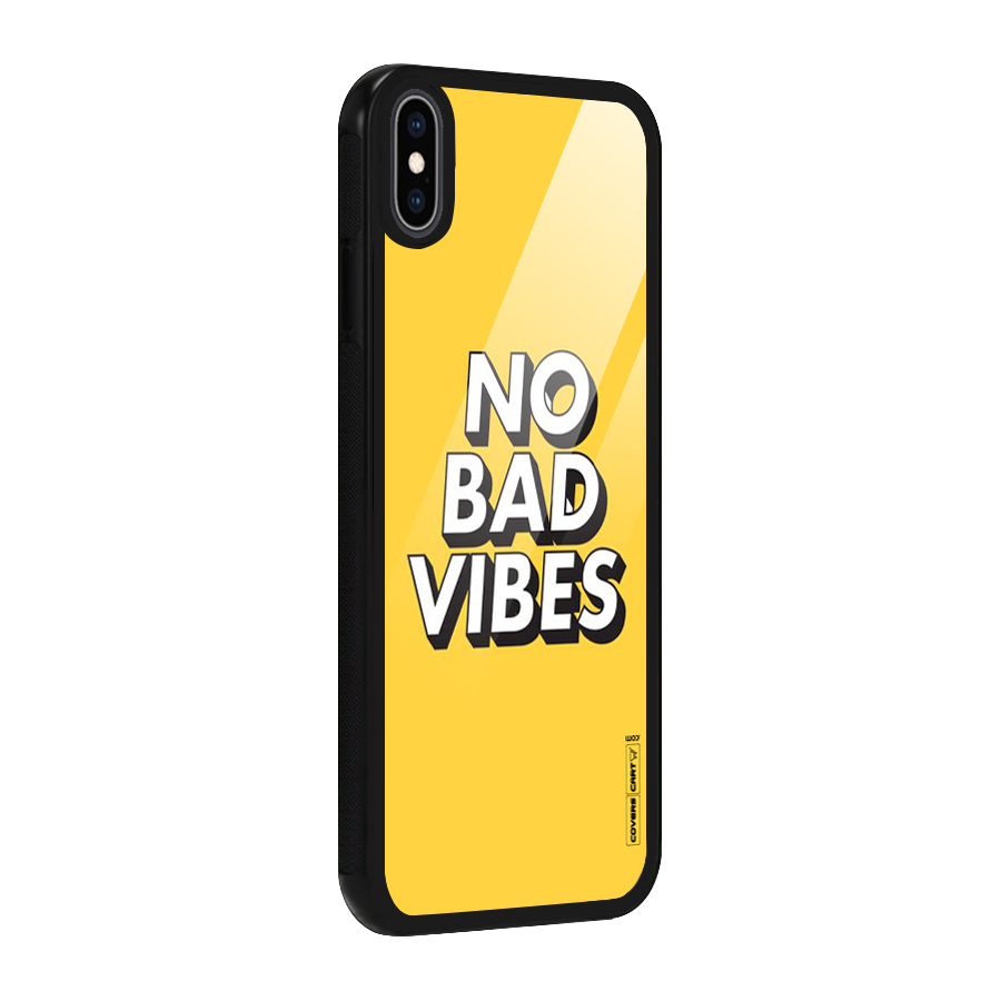 No Bad Vibes Glass Back Case for iPhone XS Max