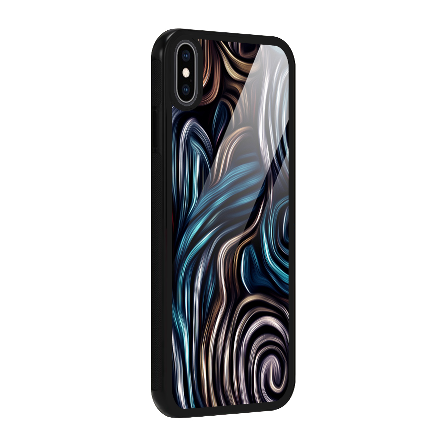 Oil Paint Artwork Glass Back Case for iPhone XS Max