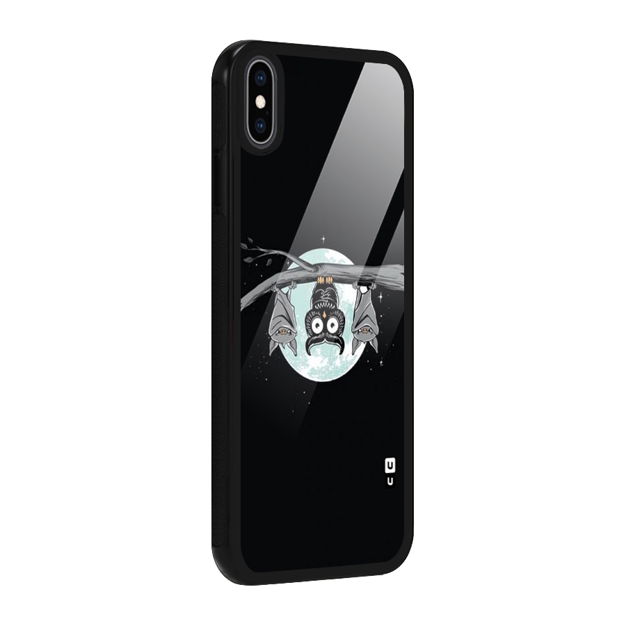 Owl Hanging Glass Back Case for iPhone XS Max