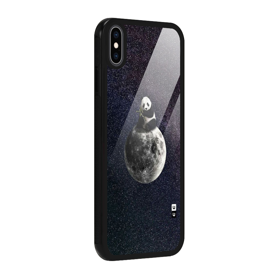 Panda Space Glass Back Case for iPhone XS Max